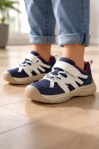Calzado Fashion Velcro Tela Niño Azul