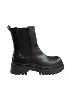 Bota Vera Blum Taco Elástico Negro Dama