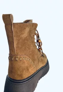 Bota Eys Cordón Caqui Dama